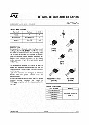DataSheet BTA08-800C pdf